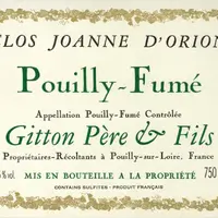 Pouilly Fumé Clos Joanne d 'Orion 2020 Domaine Gitton - imagem 1