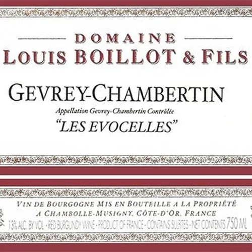Gevrey Chambertin Les Évocelles 2020 Domaine Louis Boillot et Fils 