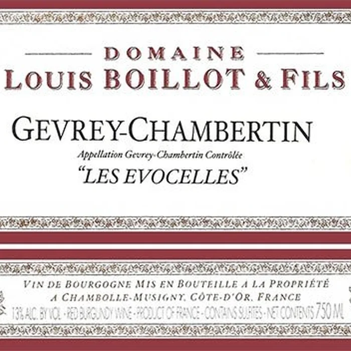 Gevrey Chambertin Les Évocelles 2020 Domaine Louis Boillot et Fils 