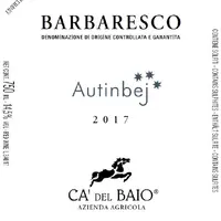 Barbaresco Autinbej Cá del Baio 2019 - imagem 1