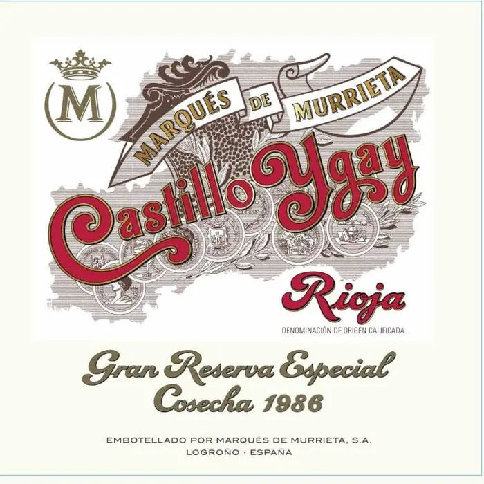 Marqués de Murrieta Castillo Ygay Branco 1986