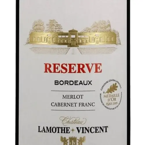 Bordeaux Château Lamothe Vincent Réserve 2020