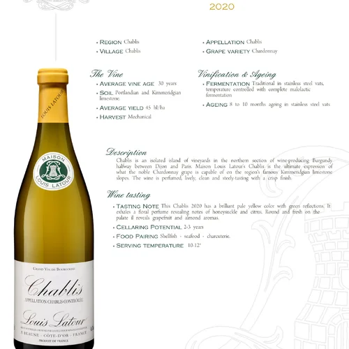 Chablis A.O.C - Louis Latour  2022 