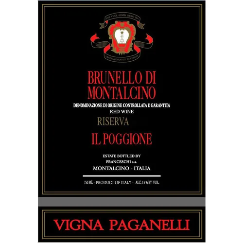Brunello di Montalcino Riserva Vigna Paganelli 2015