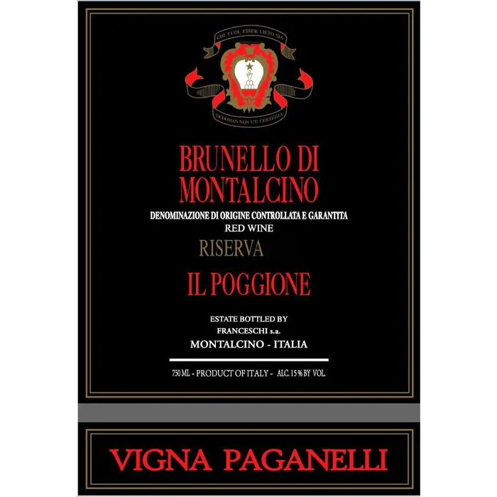 Brunello di Montalcino Riserva Vigna Paganelli 2015