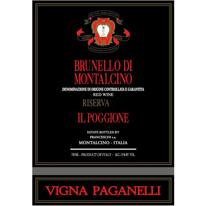 Brunello di Montalcino Riserva Vigna Paganelli 2016 