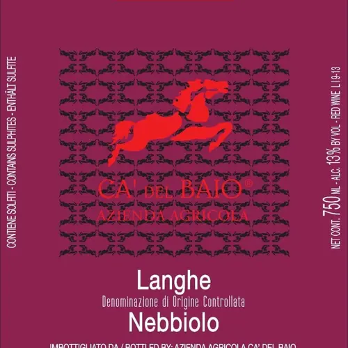 Langhe D.O.C Nebbiollo Bric del Baio Cá del Baio 2022 