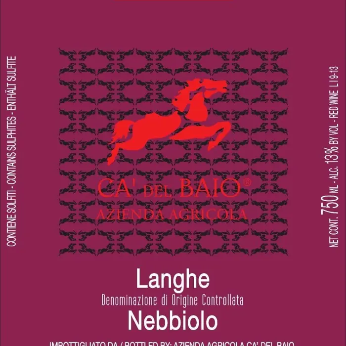 Langhe D.O.C Nebbiollo Bric del Baio Cá del Baio 2022 