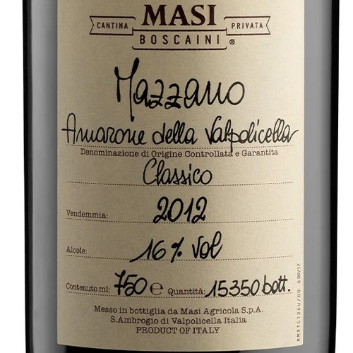 Masi Mazzano Amarone della Valpolicella Classico DOCG 2012