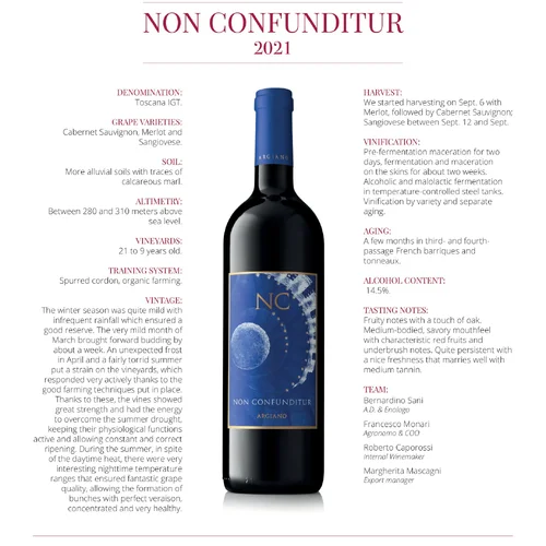 Argiano NC Non Confunditur Toscana IGT 2018