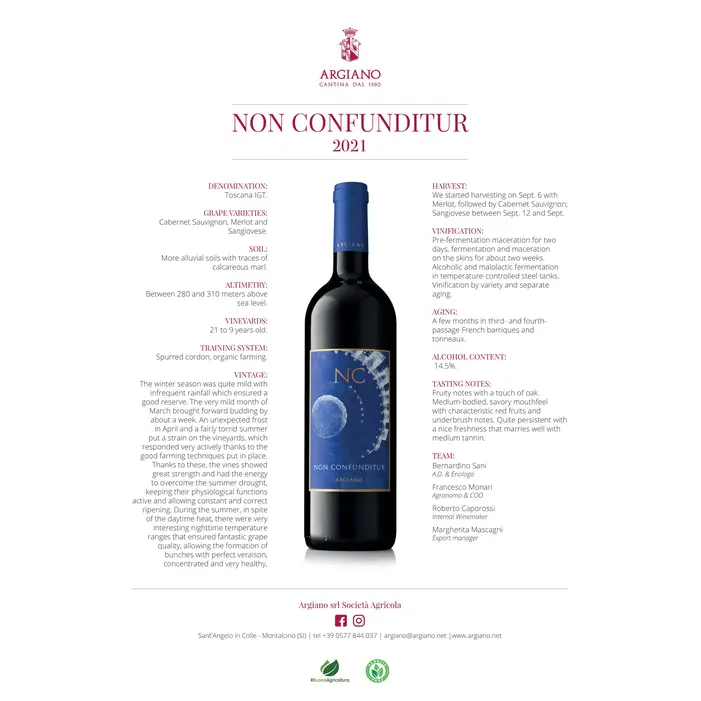 Argiano NC Non Confunditur Toscana IGT 2018