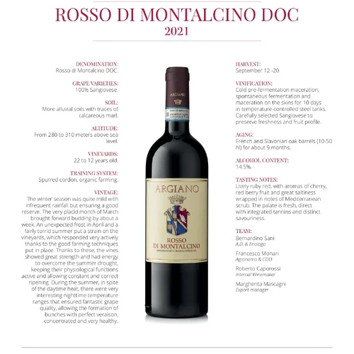 Rosso di Montalcino D.O.C Argiano 2022