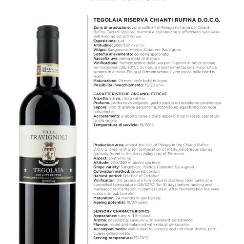 Chianti Rúfina DOCG Tegolaia Riserva 2019 Travignoli