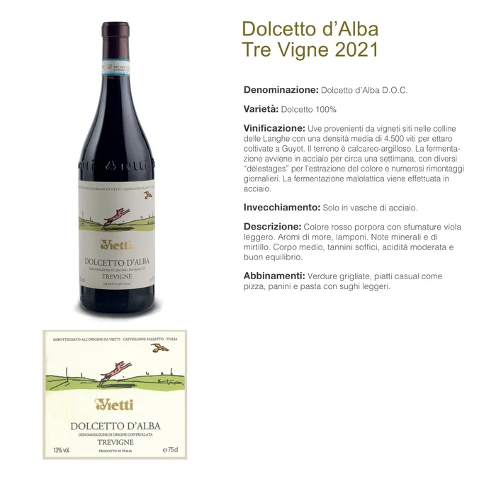 Dolcetto d'Alba "Tre Vigne"  2021 Vietti
