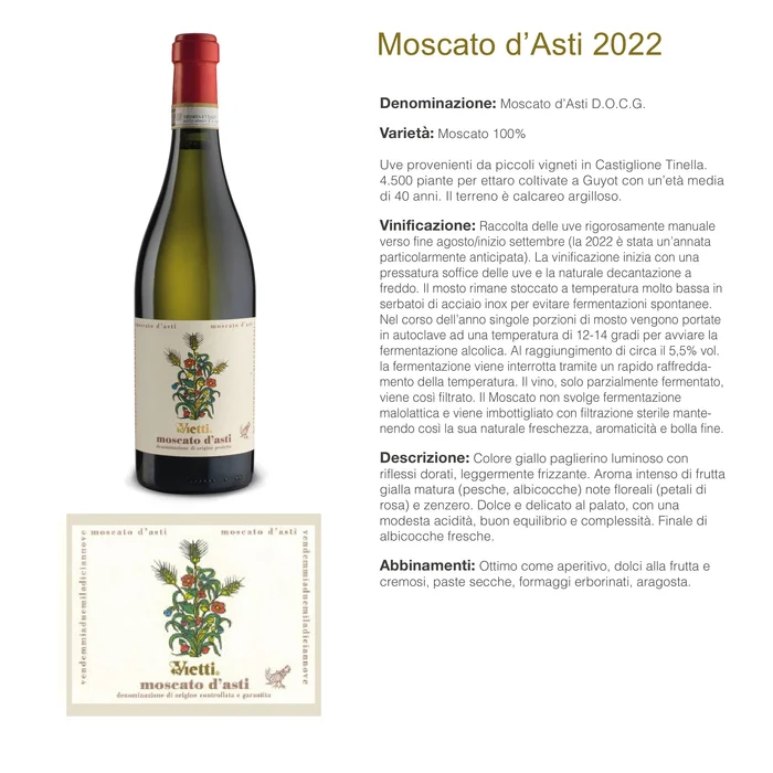 Moscato d'Asti D.O.C.G  2022 Vietti Frisante