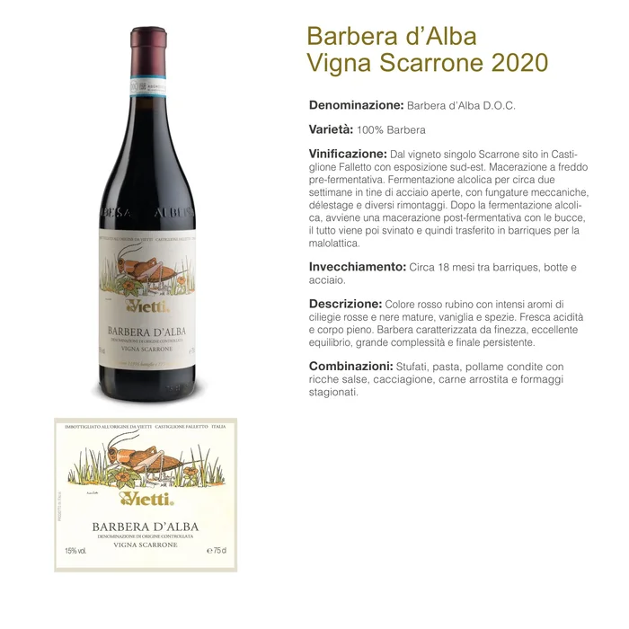 Barbera d’Alba Doc Vigna "Scarrone" 2020 Vietti 
