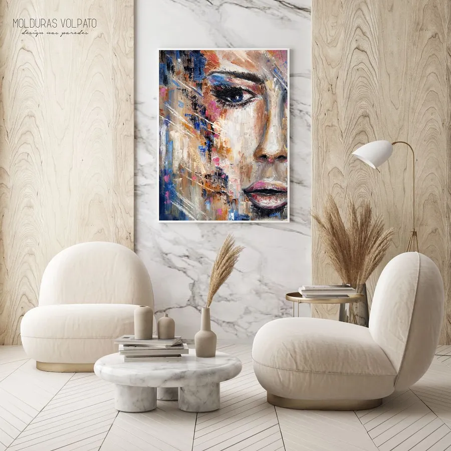 Quadro Decorativo Faces Coloridas