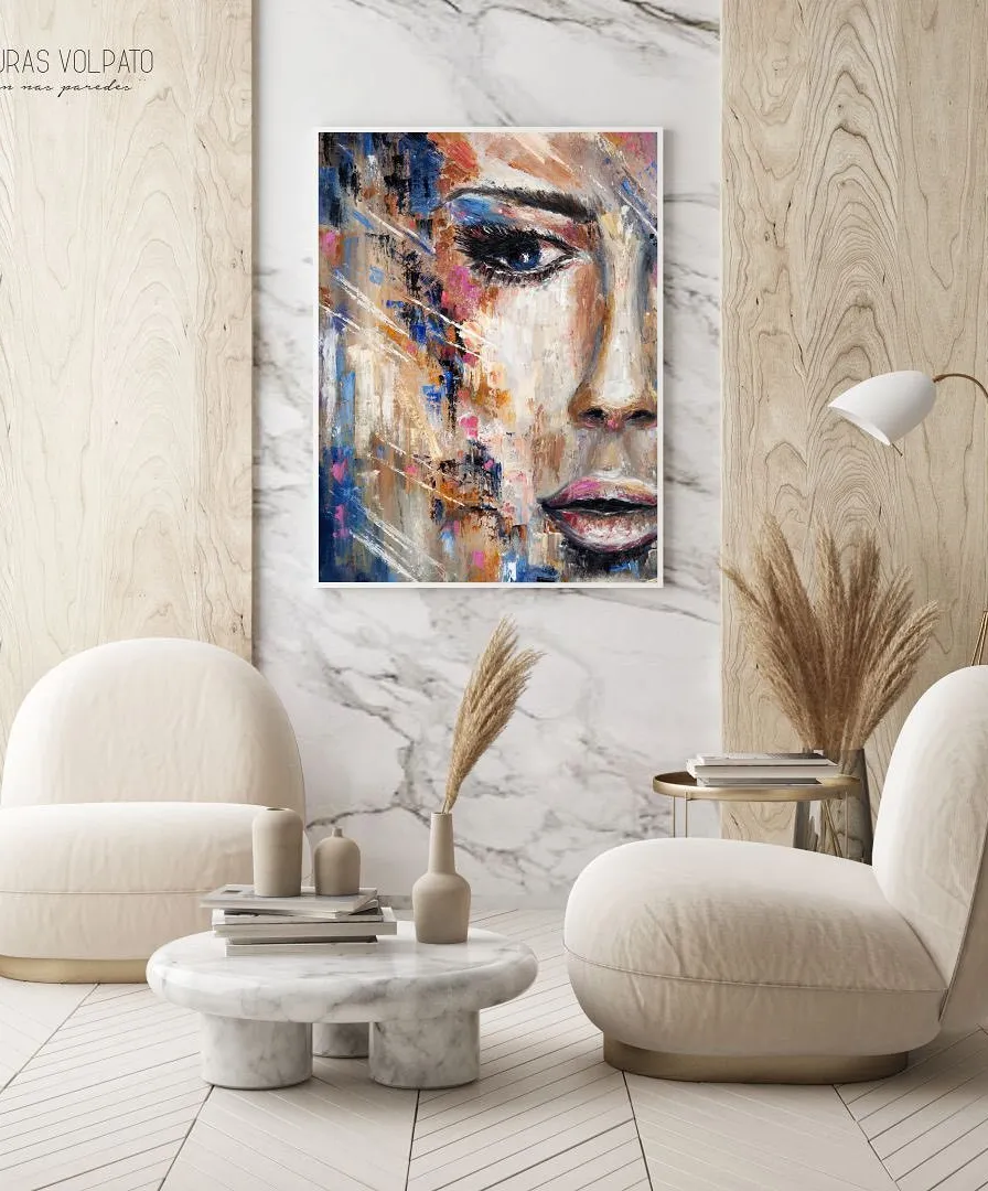 Quadro Decorativo Faces Coloridas