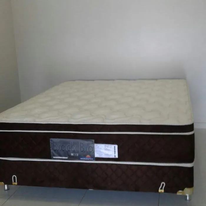 Colchão Super Black 140x190 Marrom + cama box
