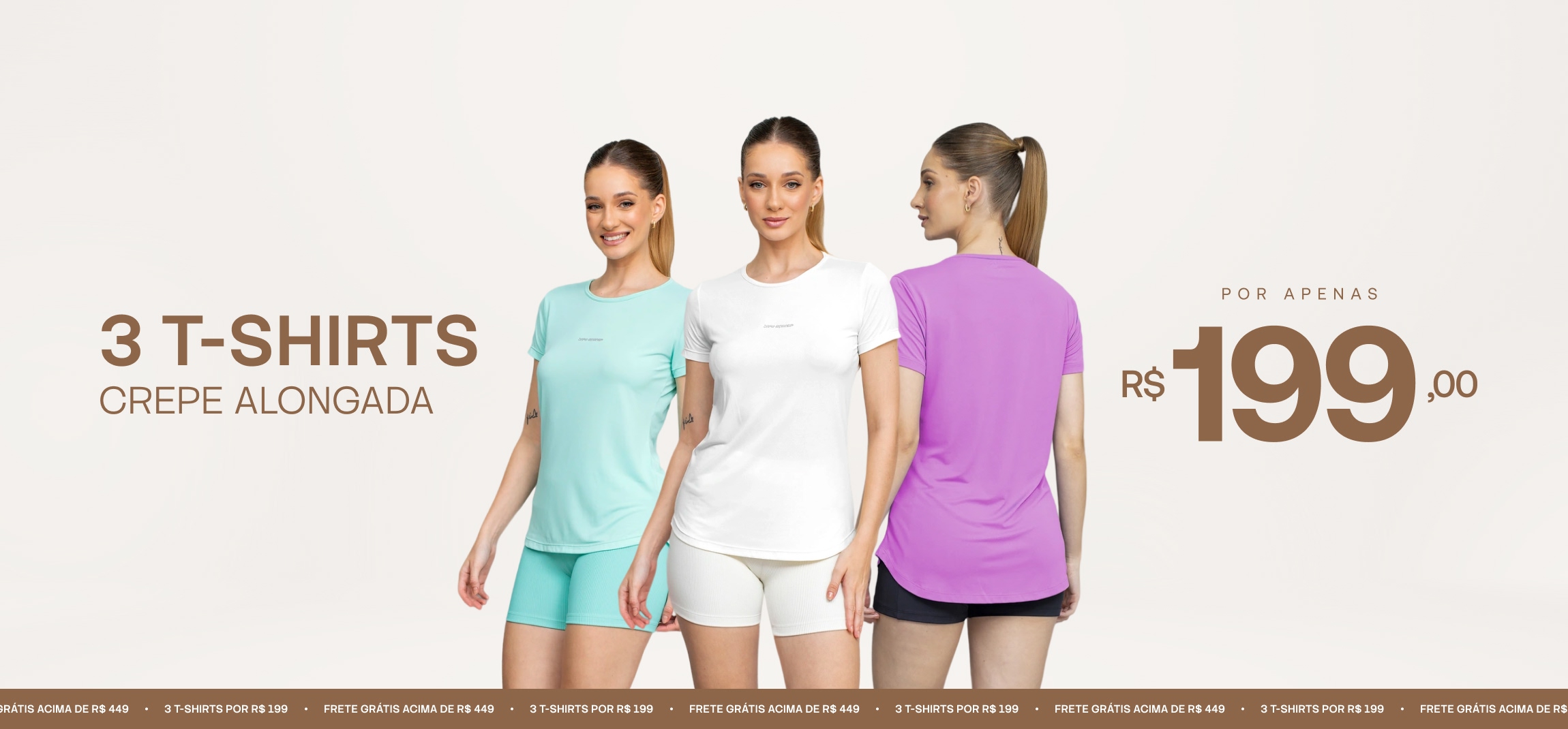 Banner 3 T-Shirts por R$ 199