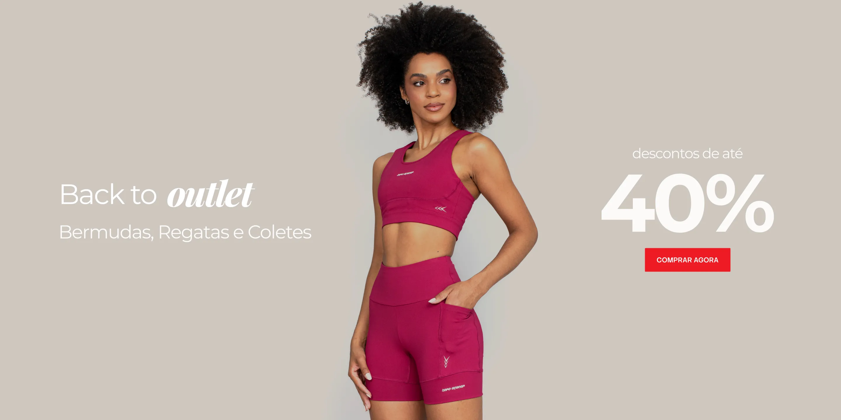 Banner Back to Outlet Até 40% Off