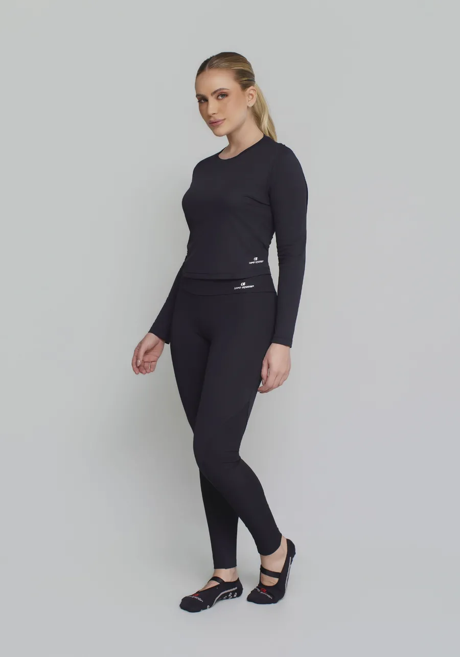 BLUSA CROP MANGA LONGA