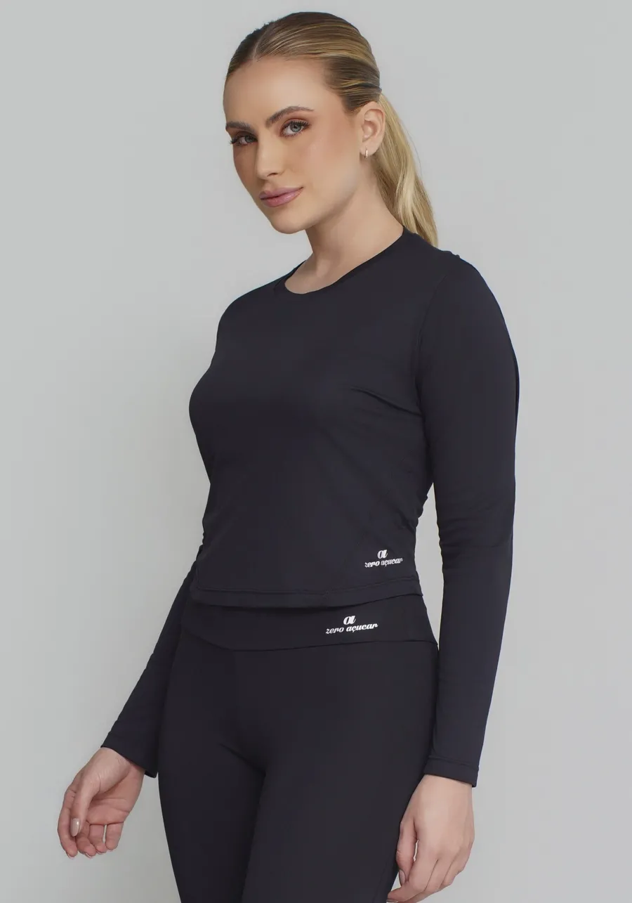 BLUSA CROP MANGA LONGA