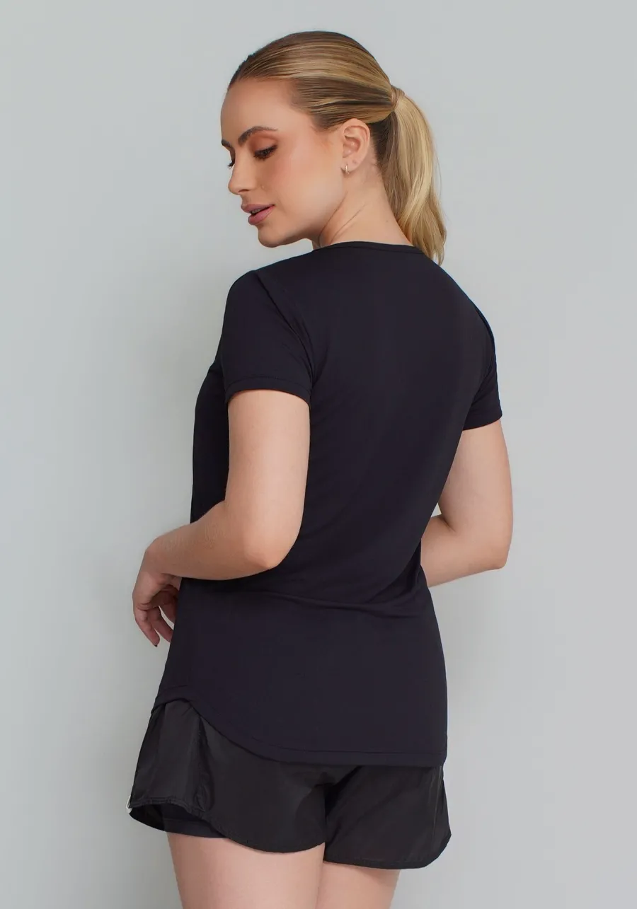 T SHIRT CREPE ALONGADA