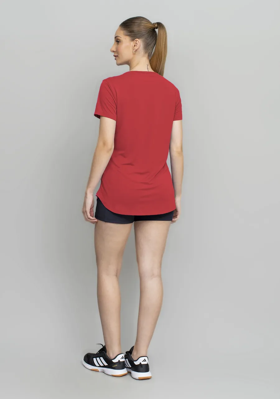 T-SHIRT CREPE ALONGADA