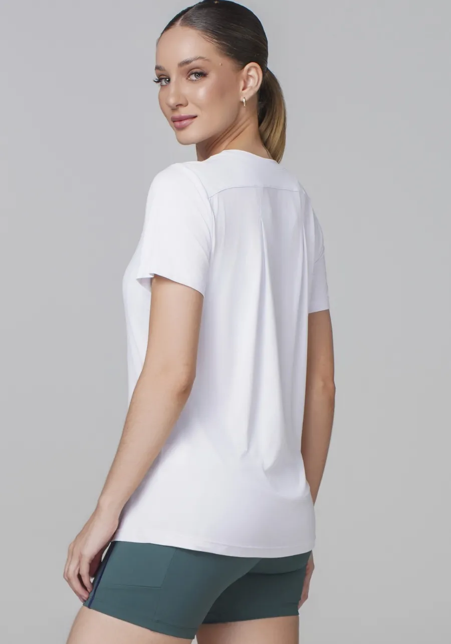 T SHIRT ALONGADA PREGAS