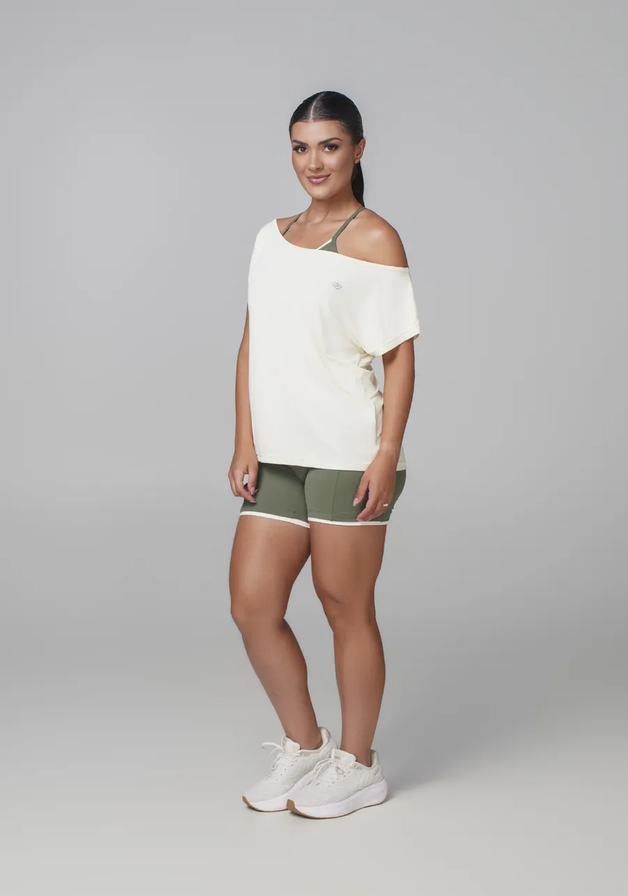T SHIRT ALONGADA OMBROS