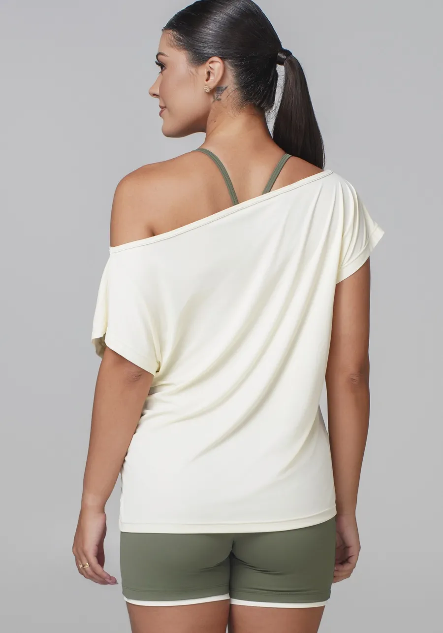 T SHIRT ALONGADA OMBROS