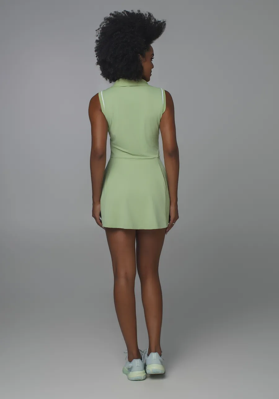 VESTIDO PIQUET PREGAS