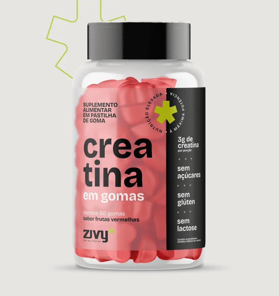 CREATINA EM GOMAS - FRUTAS VERMELHAS (60 GOMAS)