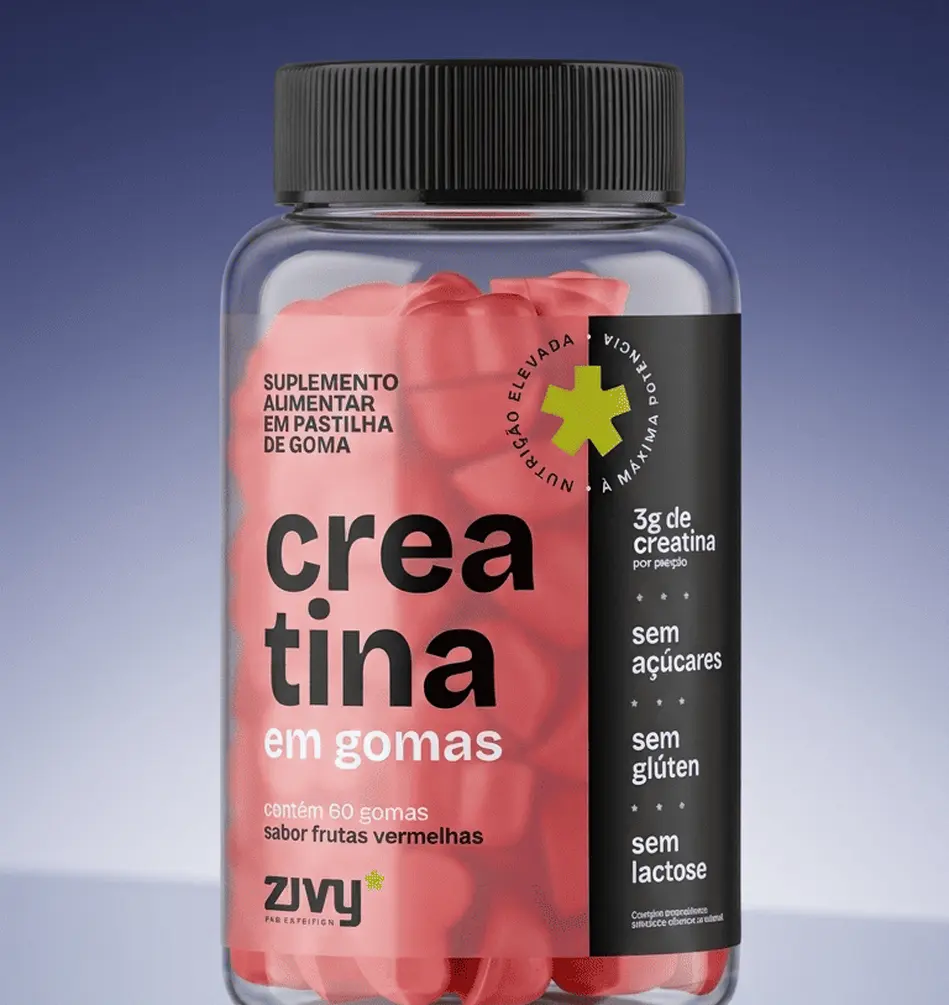 CREATINA EM GOMAS - FRUTAS VERMELHAS (60 GOMAS)