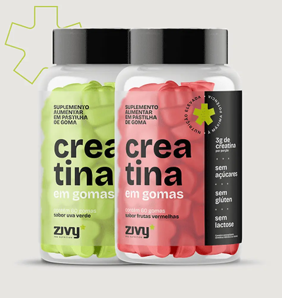 CREATINA EM GOMAS - SABOR FRUTAS VERMELHAS (60 GOMAS)