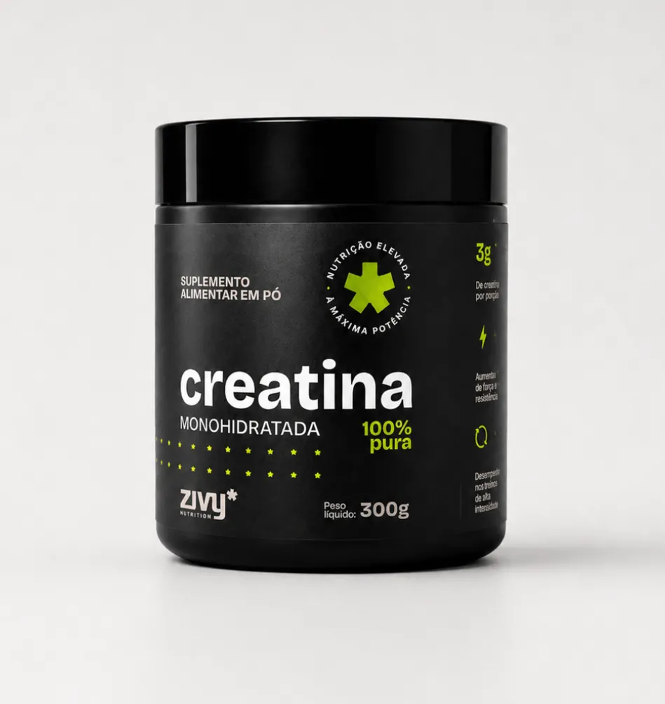 Creatina em Pó Monohidratada 100% Pura 300g | Zivy