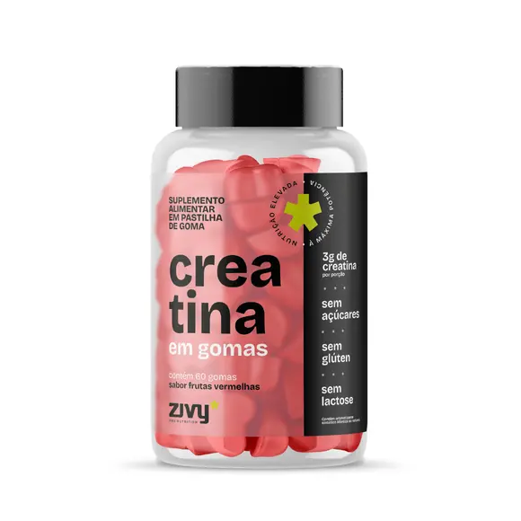 CREATINA EM GOMAS SABOR FRUTAS VERMELHAS - 60 GOMAS