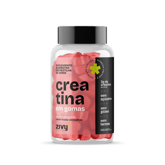 CREATINA EM GOMAS SABOR FRUTAS VERMELHAS - 60 GOMAS