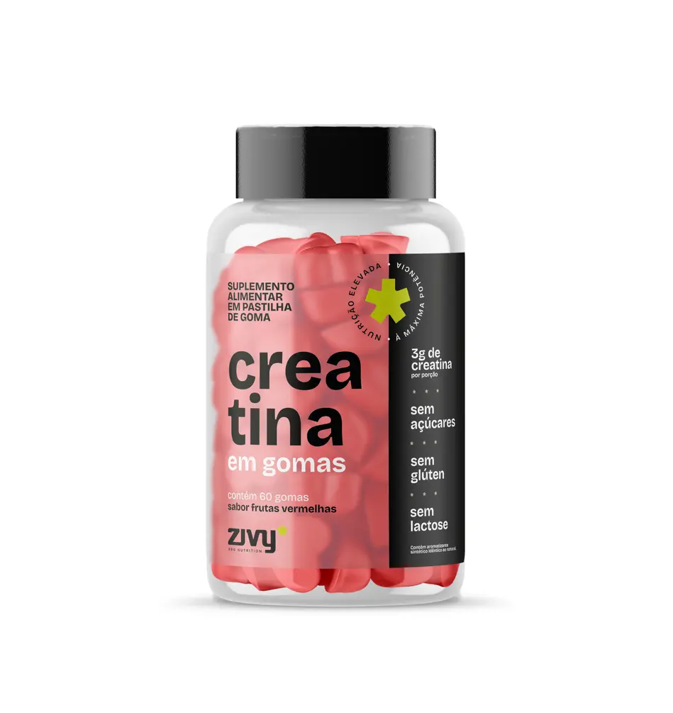 CREATINA EM GOMAS SABOR FRUTAS VERMELHAS - 60 GOMAS