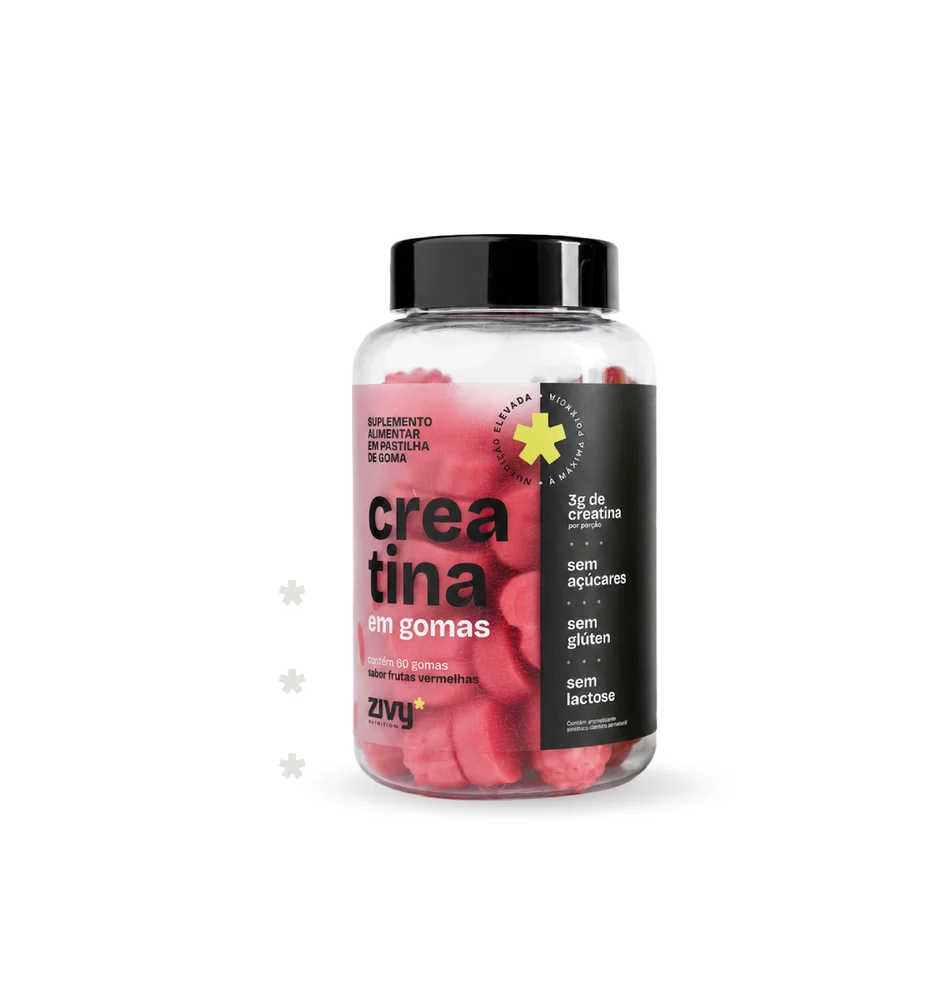CREATINA EM GOMAS SABOR FRUTAS VERMELHAS - 60 GOMAS