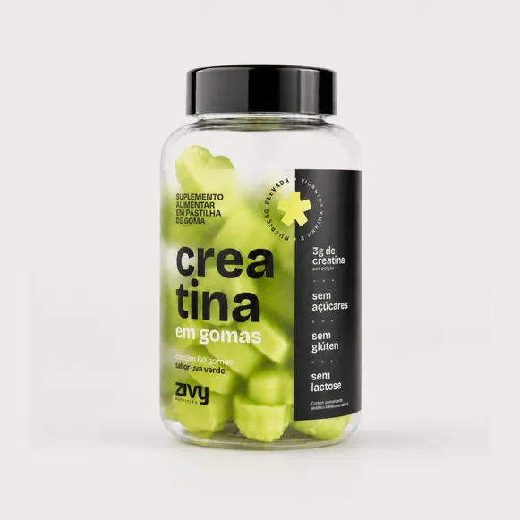 Creatina Monohidratada em Goma: Uva Verde (60 gomas)