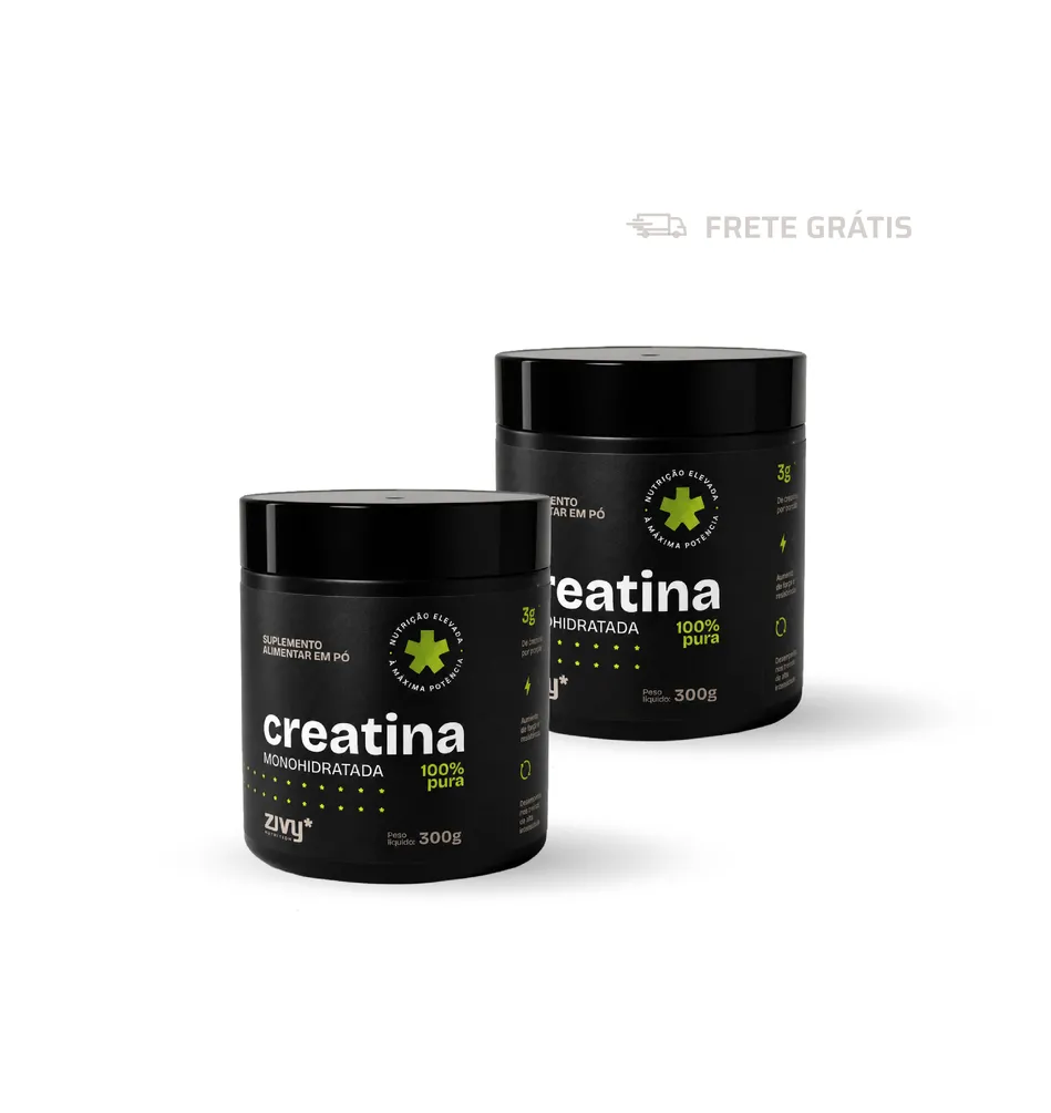 Combo 2 Creatinas em Pó 100% Pura 300g | Zivy