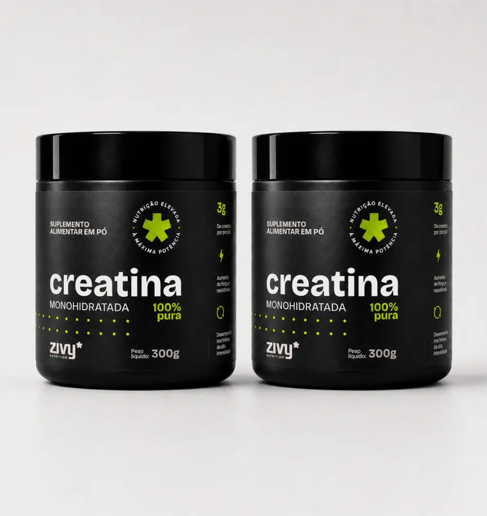 Combo 2 Creatinas em Pó 100% Pura 300g | Zivy
