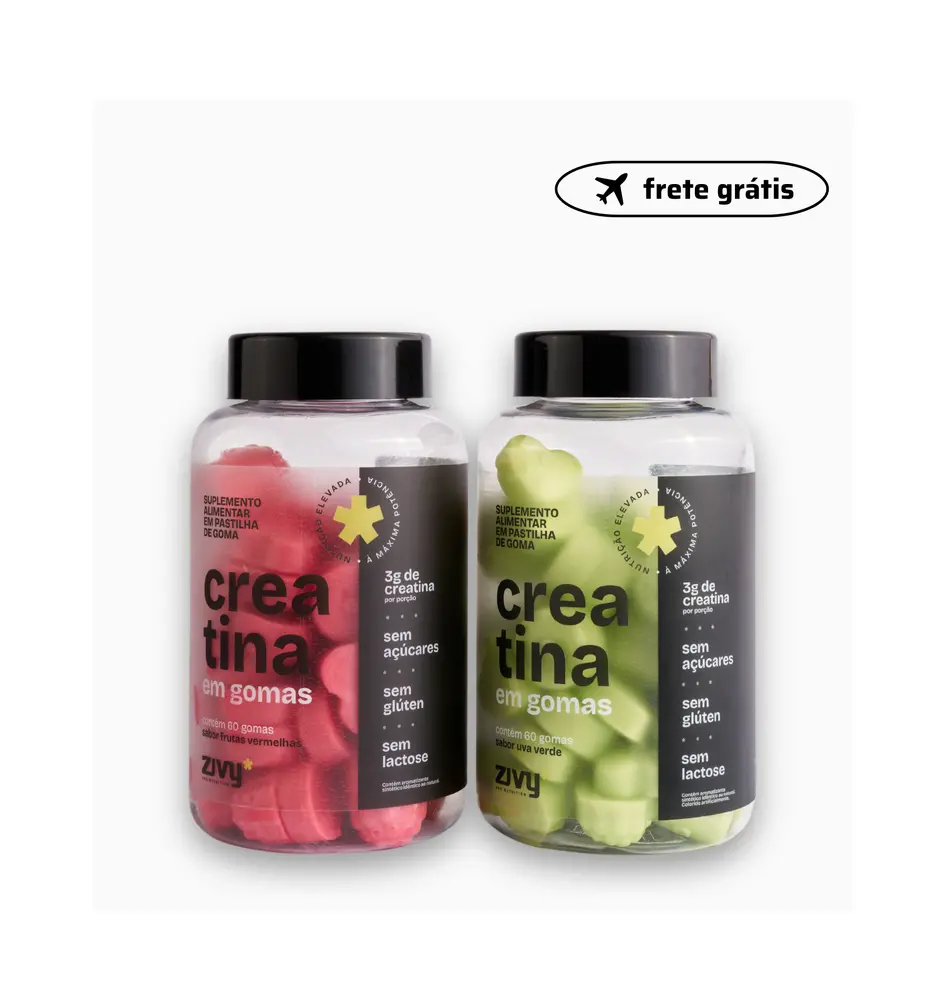 POTÊNCIA 1 - CREATINA EM GOMAS FRUTAS VERMELHAS E UVA VERDE