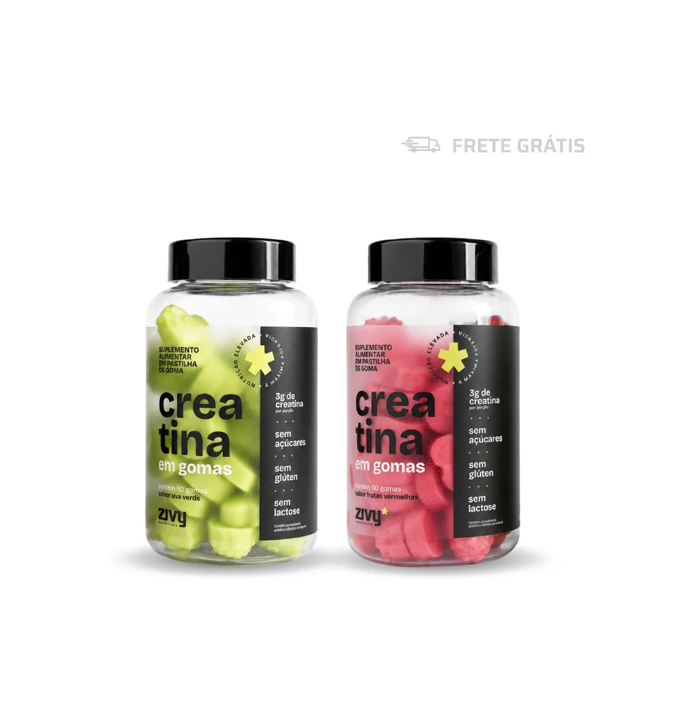 POTÊNCIA 1 - CREATINA EM GOMAS FRUTAS VERMELHAS E UVA VERDE