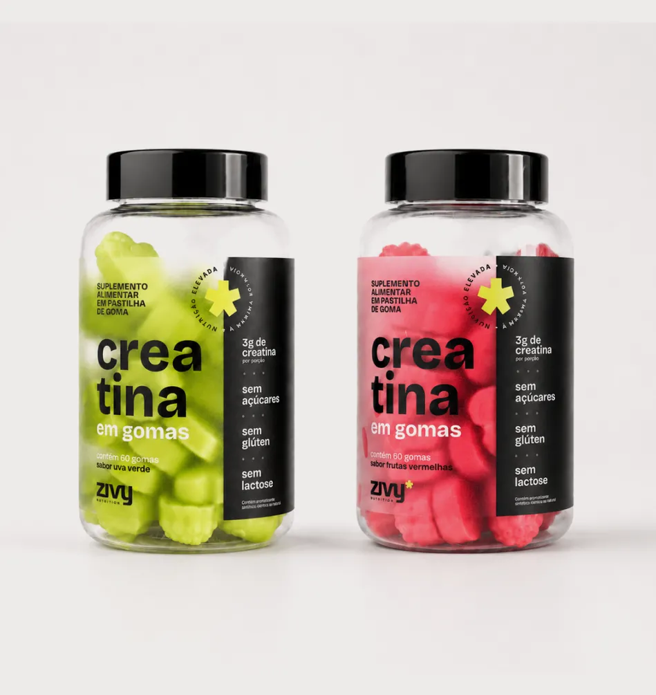 Combo 2 Creatinas em Goma: Uva + Frutas Vermelhas | Zivy