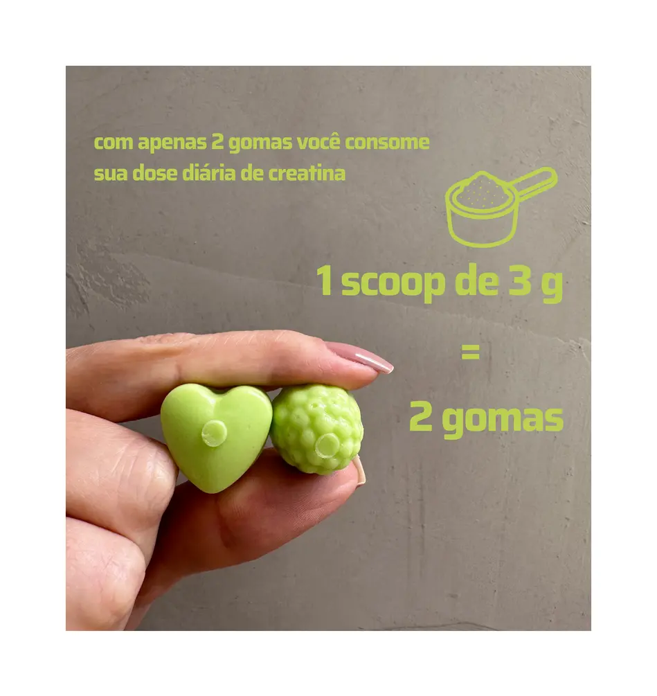 POTÊNCIA UVA VERDE - 2x CREATINA EM GOMAS UVA VERDE