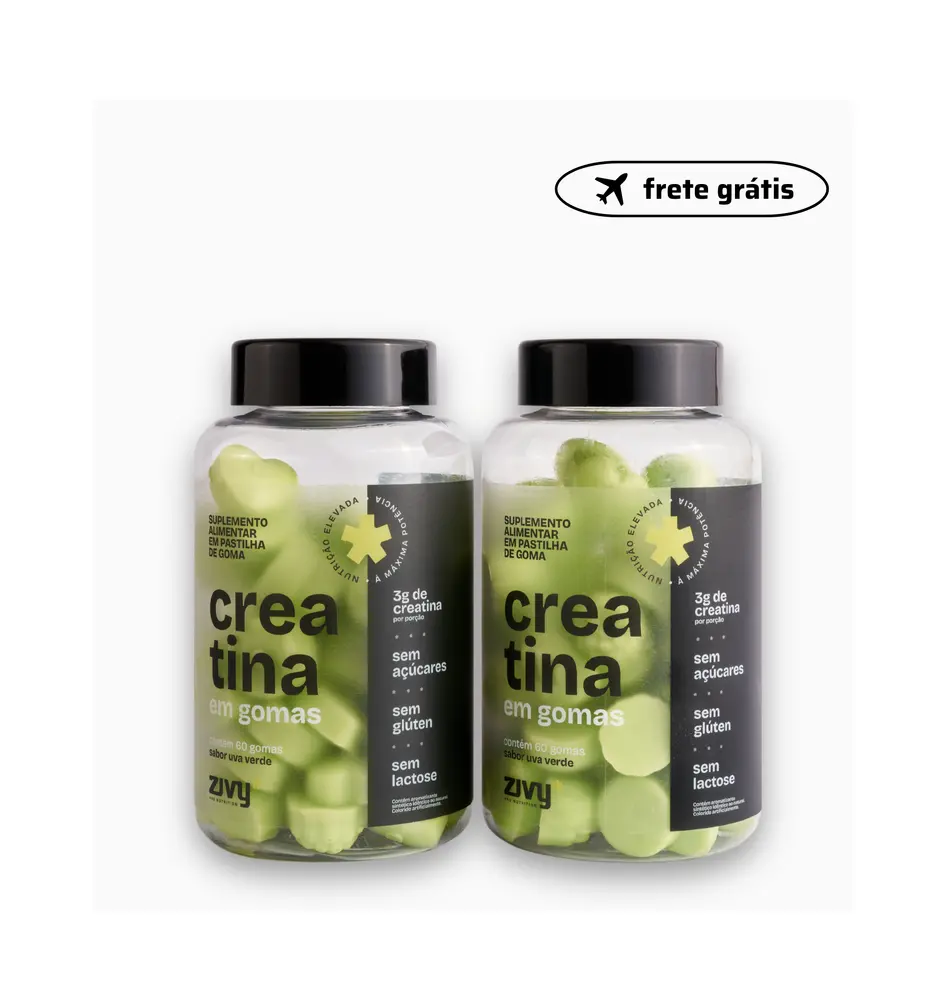 POTÊNCIA UVA VERDE - 2x CREATINA EM GOMAS UVA VERDE