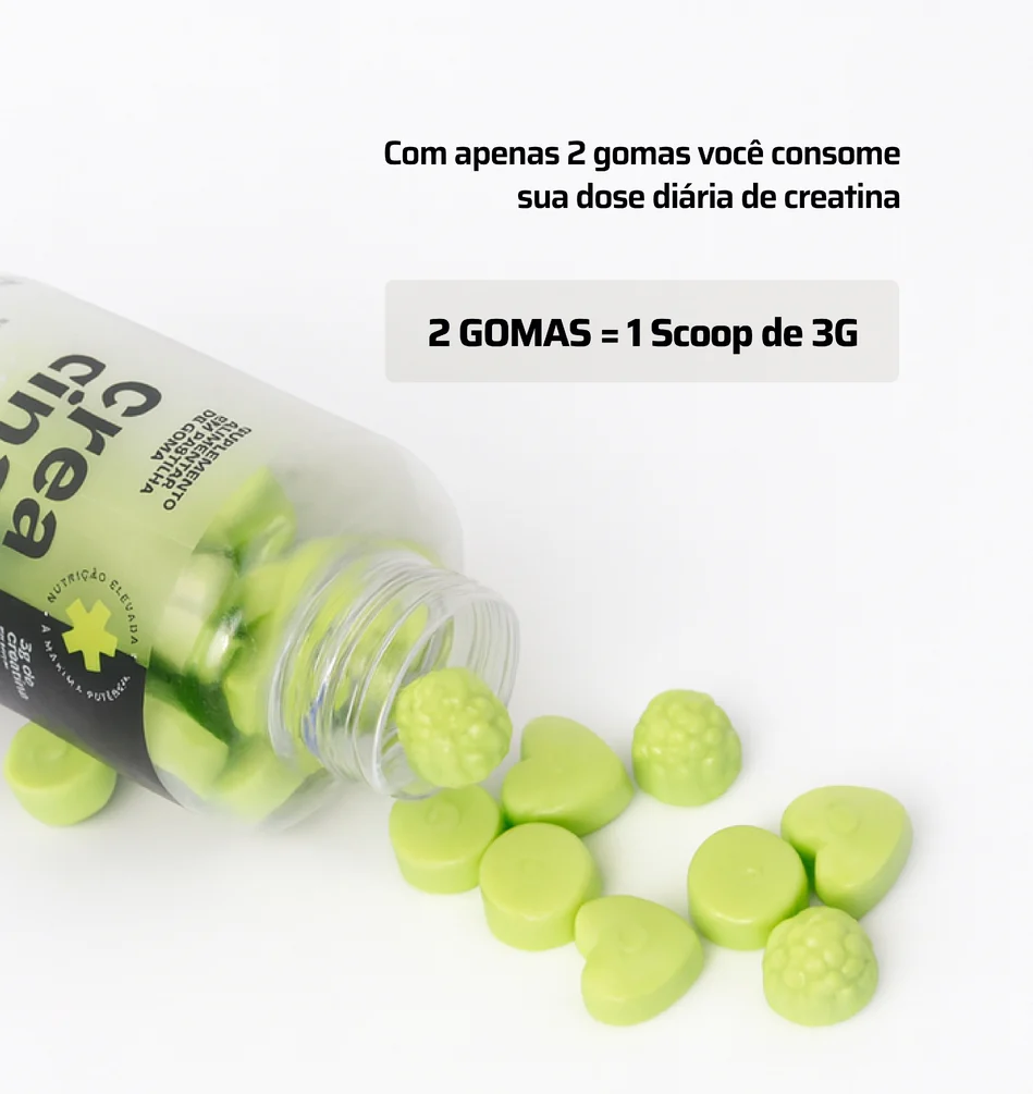 POTÊNCIA UVA VERDE - 2x CREATINA EM GOMAS UVA VERDE